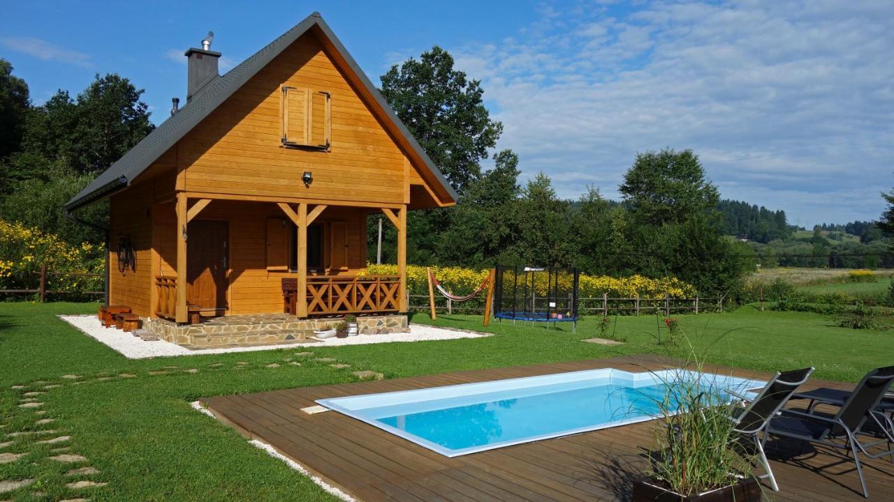 Domek Skowronek Z Basenem Lesko Exterior foto
