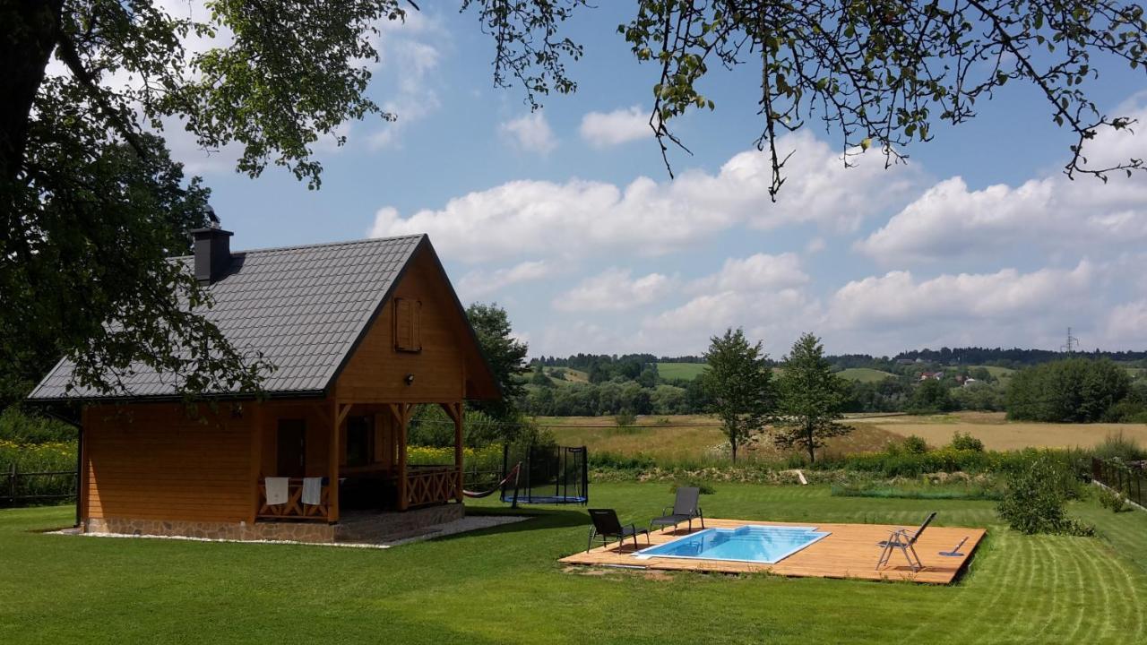 Domek Skowronek Z Basenem Lesko Exterior foto